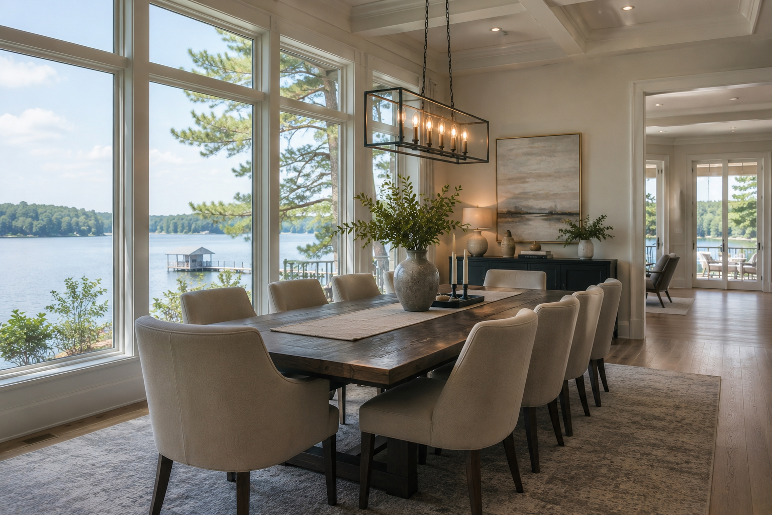 Clean, staged dining room ready to be shown